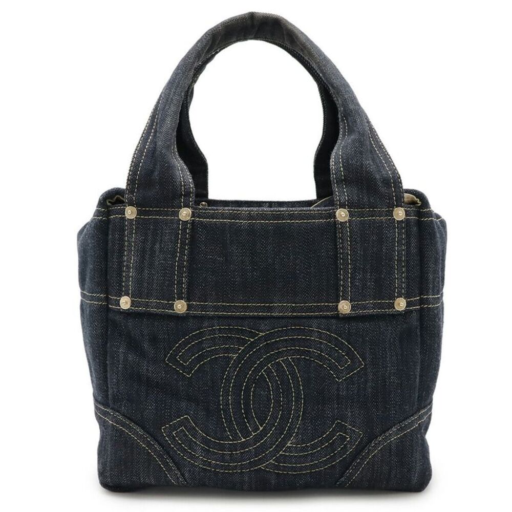 Chanel Denim Coco Mark Tote Bag - Picture 1 of 9
